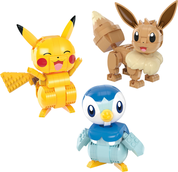 Zestaw klocków Mattel Mega Pokemon Trio Pokemonów 588 części (0194735149667)