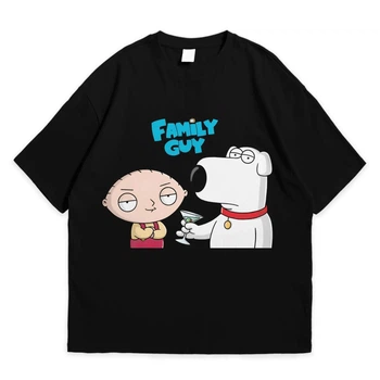 Футболка с принтом Гриффины Family Guy Brian and Stewart M Черный Ф Мульт010-Ч M