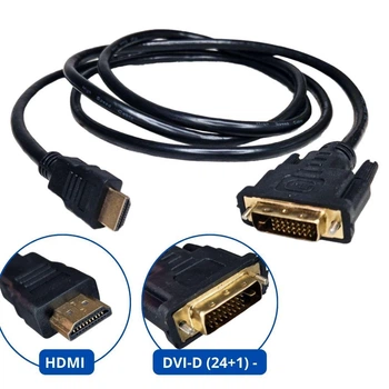 Кабель DVI-D (24+1) - HDMI 1.8м позолоченный