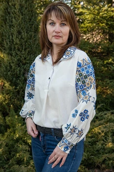 Жіноча вишиванка V&V Зірки XXL Молочний (301026193-035)