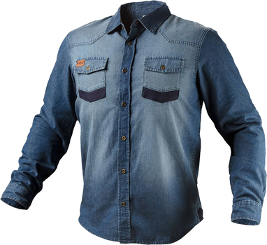 Koszula robocza NEO Tools Denim 81-549 L Niebieska (5907558439649)