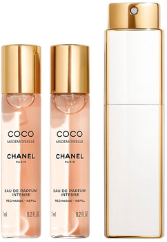 Набір мініатюр для жінок Chanel Coco Mademoiselle Intense Парфумована вода 7 мл + Змінні блоки 2х7 мл (3145891166002)