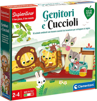 Karty edukacyjne Clementoni Sapientino Play For Future Parents and Puppies (8005125163762)