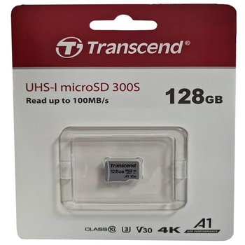 Карта памяти micro-SDXC 128Gb (UHS-3) Transcend 300S 100 Mb/s no adapter (54473)