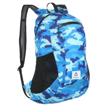 Рюкзак складной портативный WATER RESISTANT PORTABLE 4Monster T-CDB-16 16л Камуфляж синий