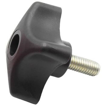 Ручка затискна М10х80, D50мм з болтом чорна Steelfix (273846)