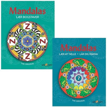 Książki do kolorowania Mandalas Nauka liter i cyfr 2 szt (5713516000451)