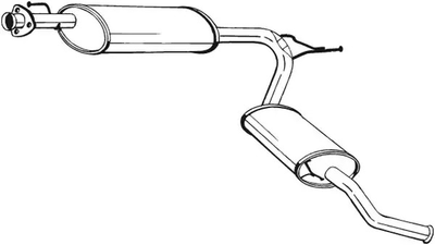 Глушитель задний CITROEN Jumper 02-06, BOSAL (283581)