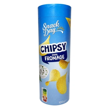 Чіпси в тубусі Сметана зелень Snack Day 100г