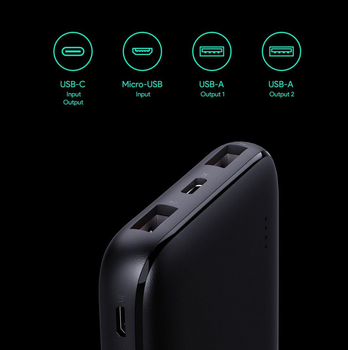 Powerbank Aukey PB-N73 BK 10000 mAh USB-C Black (PB-N73 BK)