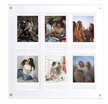 Фоторамка 6 в 1 прозора (білий) для Fujifilm Instax Mini 12, 11, Evo, 40, 90, 9, LiPlay та принтерів SP-1, SP-2, Mini Link, Link2