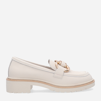 Loafersy damskie skórzane Venezia HA-026 38 25 cm Beżowe (5906140382974)