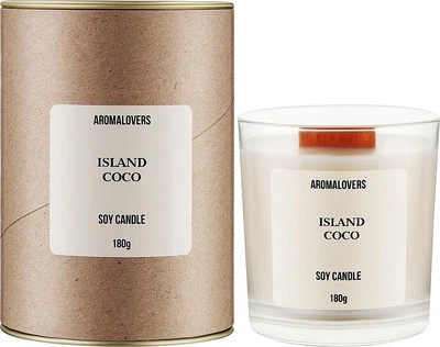 Ароматическая соевая свеча AROMALOVERS Island Coco 180г