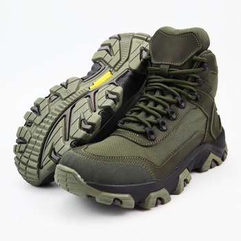 Кожаные демисезонные ботинки OKSY TACTICAL Оlive арт. 070112-cordura 42 размер