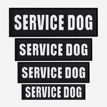 Набор шевронов на липучке IDEIA Service Dog 5 х 15 см 4 шт Черный (4820227287284)