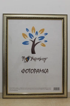 Фоторамка 50Х70, серебряный с обрамлением, 3017-036S, СТЕКЛО+ДВП
