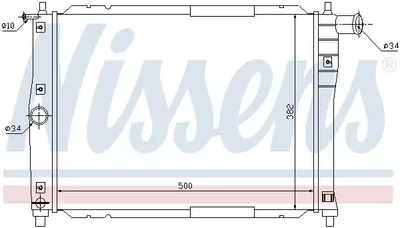 Радиатор охлаждения Lanos (без конд.), NISSENS (61644) (96559565)