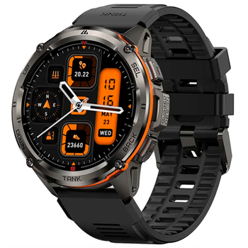 Смарт - часы Kospet TANK T3 Ultra Black мужские с AMOLED экраном Черный (1014-121-00)