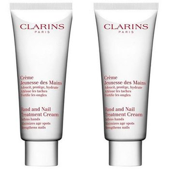Zestaw kremów do rąk Clarins Hand and Nail Treatment Cream 2 x 100 ml (3666057305825)