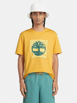 T-shirt męski bawełniany Timberland TB0A5UDB L Zółty (194903976446)