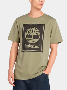 T-shirt męski bawełniany Timberland TB0A5WQQ L Khaki (194902955657)