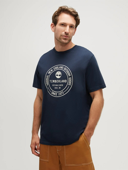 T-shirt męski bawełniany Timberland TB0A6GF5 L Granatowy (196247861860)