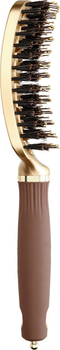 Гребінець для волосся Olivia Garden Expert Care Flex Boar&Nylon Bristles з ворсом кабана та іонізацією Gold&Brown (5414343020710)