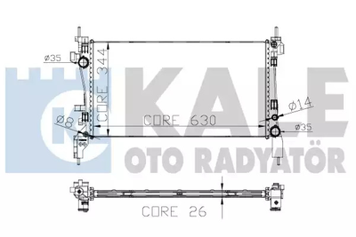 Радиатор воды, Kale Oto Radyator (308400)