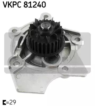 водяний насос SKODA OCTAVIA II (1Z3) 1.8 TSI 2007 - 2013 , SKF (VKPC81240)