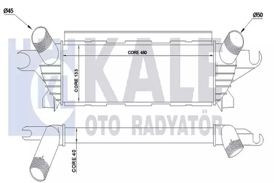 Радиатор интеркулера, Kale Oto Radyator (345095)