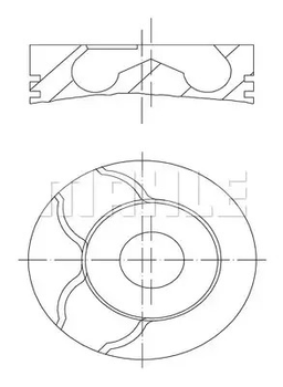 Поршень з Кільцями RENAULT 80,50 F9Q 1,9TD , MAHLE/KNECHT (0220902)