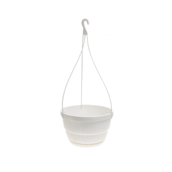 Горщик для квітів Form-Plastic Європа підвісна кругла 3,6 л 22 x 14 см, Колір Білий