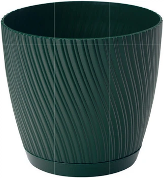 Горшок для цветов Form-Plastic Мика круглый 6 л 23 х 21 см, Цвет Лесной Мох