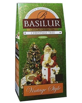 Чай Basilur зелений цейлонський Різдвяна ялинка 85 г (56406)