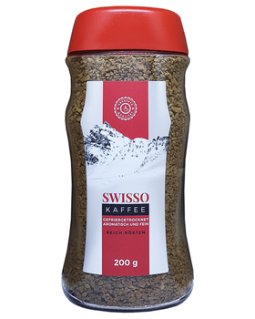 Кава SWISSO розчинна в скляній банці (56357)