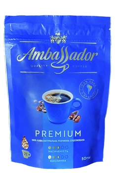 Кава Ambassador Преміум розчинна 50г (57193)