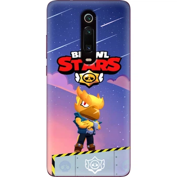 Силиконовый Чехол с Картинкой для Xiaomi Mi9T Принт (Бравл Старс Ворон, Brawl Stars Crow) (37376-ysm018)