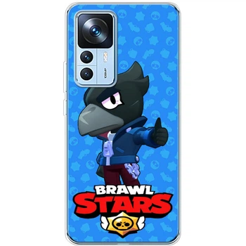 Силиконовый Чехол с Картинкой для Xiaomi 12T Pro Принт (Бравл Старс Ворон, Brawl Stars Crow) (046153-ysm016)