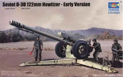Збірна модель 1/35 Радянська пушка D30 122mm Howitzer ранньої модифікації Trumpeter 02328