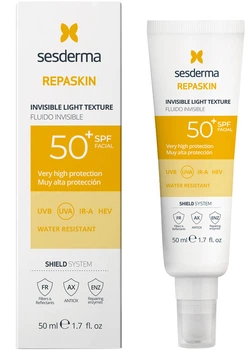 Сонцезахисний флюїд для обличчя Sesderma Repaskin Invisible Spf 50+ 50 мл (8429979481979)