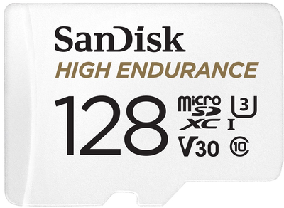 Карта пам'яті SanDisk microSD 128GB C10 UHS-I U3 V30 R100/W40MB/s High Endurance (SDSQQNR-128G-GN6IA)