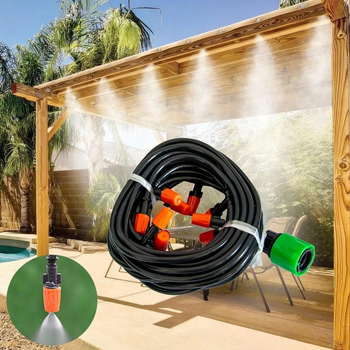 Туманоутворювач для альтанок та саду Patio Mistcooling Kit Система поливу для газонів та городу 10м