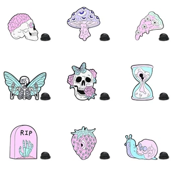Набір піктограм BROCHE брошки біжутерія Halloween Skull Series різнокольоровий BRGV114162