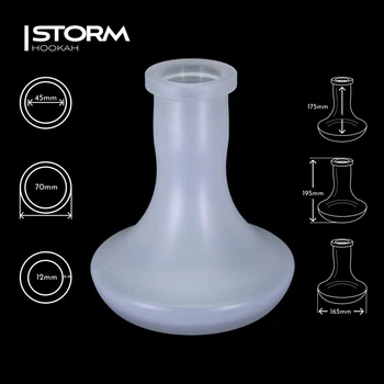 Колба для кальяна Шторм Мини Белая (Storm Mini White Soft-Touch) 19,5см