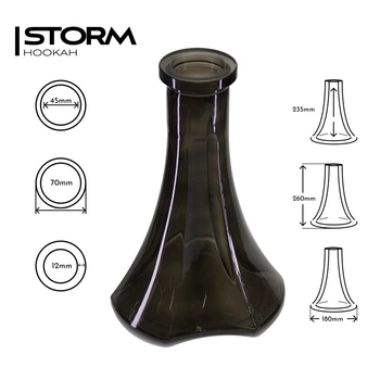 Колба для кальяна Шторм Рокет Графитовая (UA Storm Rocket Graphite) 26см