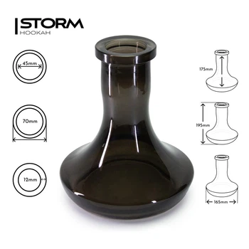 Колба для кальяна Шторм Мини Серая (Storm Mini Graphite) 19,5см