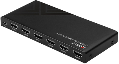 Комутатор Lindy 5 Port HDMI 18G (4002888382335)