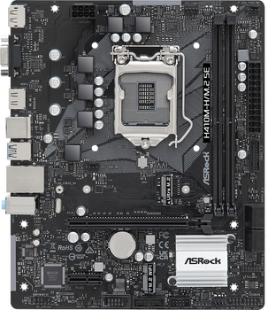 Материнська плата ASRock H410M-H/M.2 SE (s1200, Intel H370, PCI-Ex16)