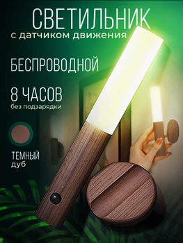 Лампа, светильник LED с датчиком движения и встроенным аккумулятором Induction lamp AND850