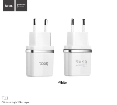 Hoco C11 СЗУ блок Smart 1USB 1A білий